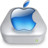 Drive Apple aqua metal Icon